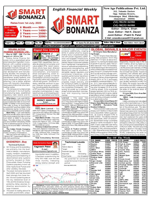 Cover image for Smart Bonanza Financial Weekly English
